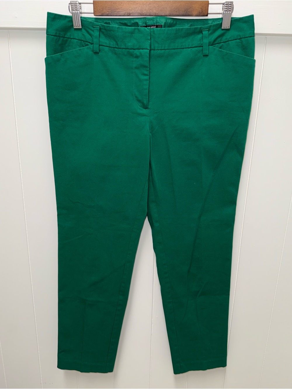 Worthington Green Slim Ankle Pants Low Rise Straight Leg Career Trousers